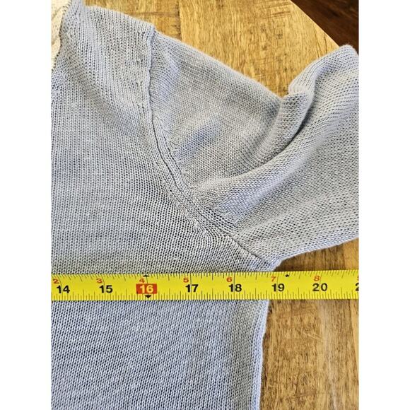 Talbots Linen Knit Sweater Women's Size PM Cricket Tennis Beach - Picture 5 of 11